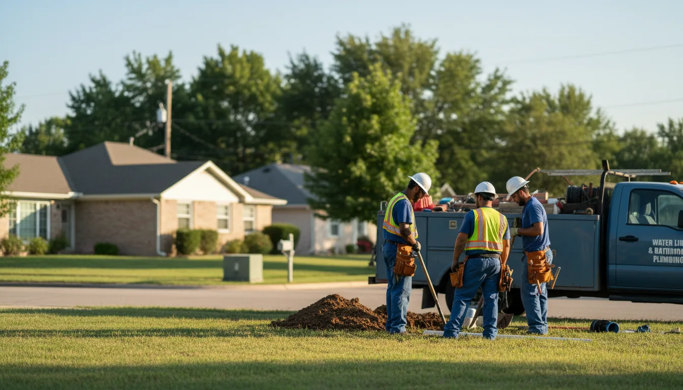 Residential water line and bathroom plumbing service in Brick, NJ